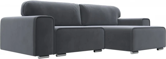 121928 Диван угловой Лига-029 правый угол (Серый/Велюр) Лига Диванов арт.121928