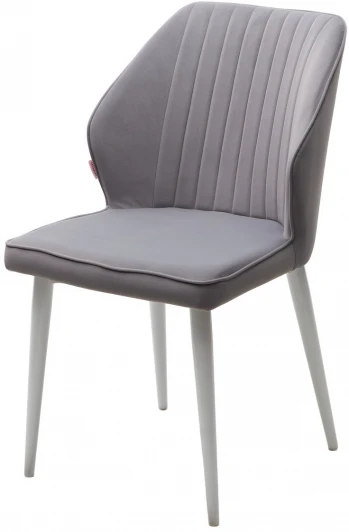 629M05117 Стул SEATTLE 505-35 Серый, без пальчиковый"/ белый каркас М-City"
