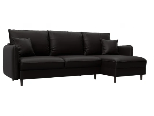 129932 Диван угловой Лига-064 НПБ угол универсальный (ДСП/Дерево/Экокожа/Коричневый) Лига Диванов 129932