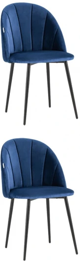 УТ000036157 Стул Stool Group Логан NEW велюр синий 2 шт арт.УТ000036157