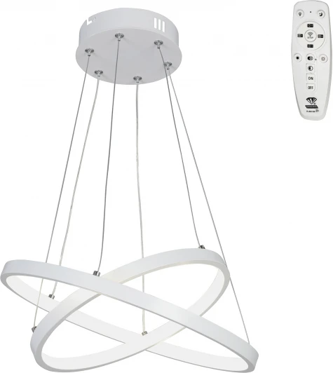 V2515DT-0/2S Подвесной светильник с ПДУ светодиодный LED 57Вт, 2700-6500К Vitaluce V2515DT-0/2S кольцо (220V, на тросе, кольцо)