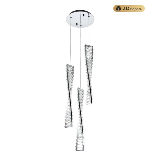 MS.88910.3R CR Подвесной светильник светодиодный хрустальный Modelux MODESTYLE MS.88910.3R CR