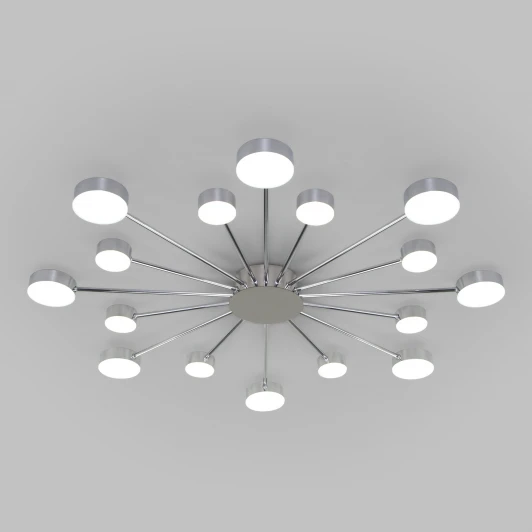 90242/16 хром Потолочная люстра Eurosvet Nitrino 90242/16 хром (LED, 220V, пульт управления)