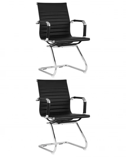 УТ000041026 Кресло для посетителей TopChairs Visit черное 2 шт. арт.УТ000041026