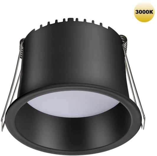 359235 Светильник встраиваемый светодиодный Novotech Tran 359235 SPOT черный IP20 LED 9W 220V 540Лм 3000К (круглые)