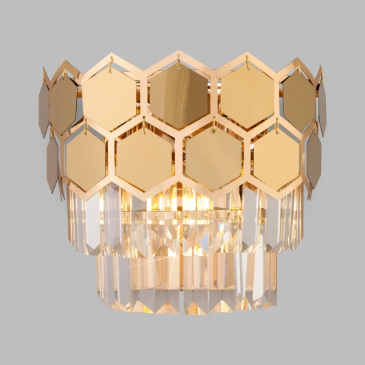 10113/2 золото Настенный светильник Eurosvet Ariana 10113/2 золото/прозрачный хрусталь Strotskis