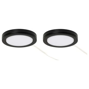 504.218.85 ВАКСМЮРА Софит светодиодный, черный, 2шт