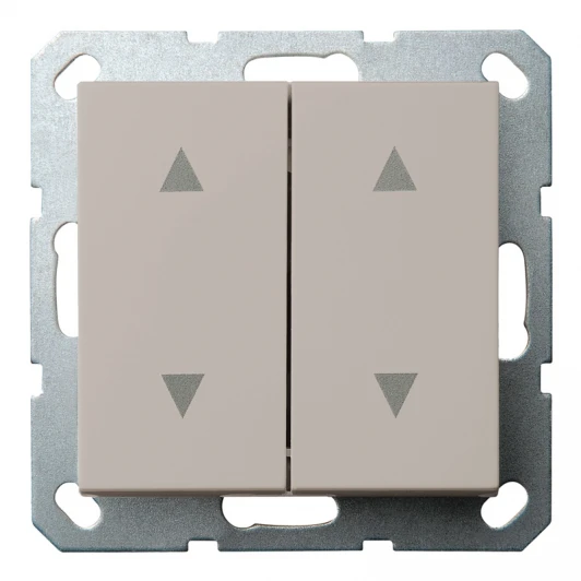 G3028T Выключатель жалюзи двухклавишный (тауп soft touch) Jasmart G-Classic G3028T