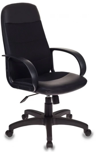 CH-808AXSN/LBL+TW-11 Кресло руководителя Бюрократ CH-808AXSN черный текстиль/эко.кожа крестовина пластик