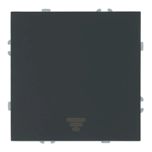 50326 Выключатель одноклавишный самовозвратный (черный уголь, soft touch) Stekker Эмили 50326