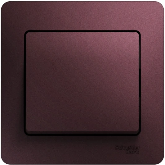 GSL001112 Выключатель встраиваемый одноклавишный (баклажановый) Systeme Electric Glossa GSL001112