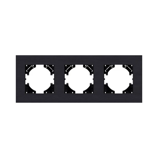 RA3BK Рамка 3-постовая черный Kollinger Reflex AL RA3BK