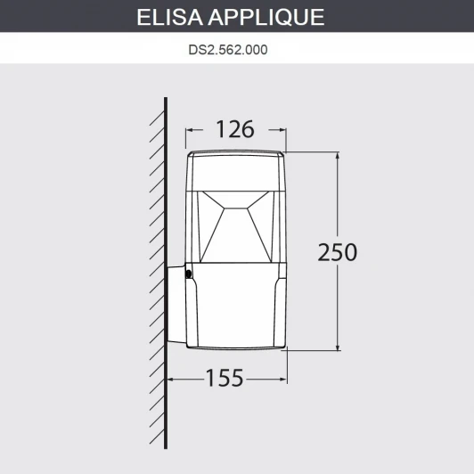 DS2.562.000.WXD1L Настенный уличный светильник Fumagalli Elisa DS2.562.000.WXD1L (220V, IP55)