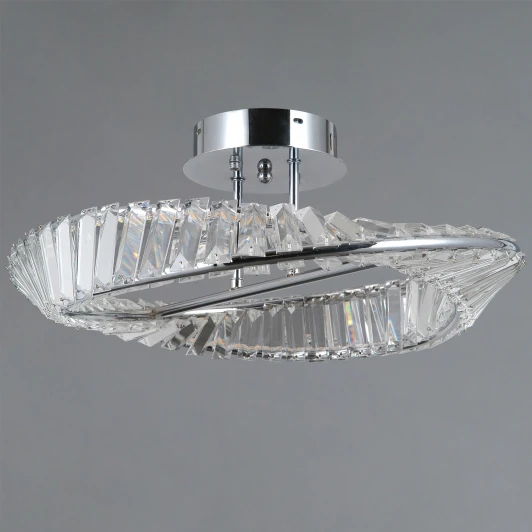 IL4349-48WSQ-25 CR GENOA Потолочная люстра светодиодная на штанге хрустальная ILLUMICO IL4349-48WSQ-25 CR GENOA (220V)