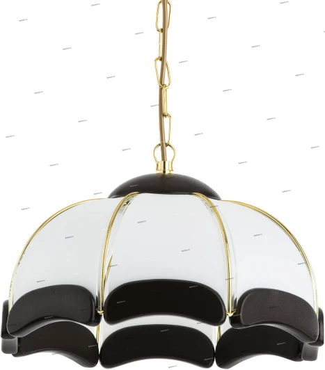 11501 Подвес Alfa Sikorka Venge, 1 плафон, золото с белым и венге