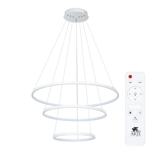 A2197SP-3WH Подвесной светильник ярусный Arte Lamp Frodo A2197SP-3WH (LED, 220V, пульт управления, на тросе)