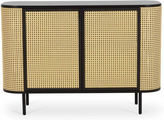729915 Сервант Male ОГОГО (арт.729915), (МДФ,ЛДСП,Ротанг/Бежевый,Черный)