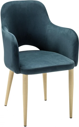 410124161h_Diag blue_н.дуб Кресло Ledger Diag blue/нат.дуб R-Home арт.410124161h_Diag blue_н.дуб