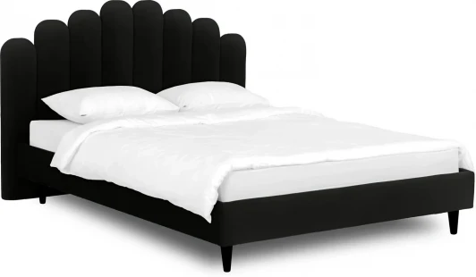 577062 Кровать Queen II Sharlotta L 1600 ОГОГО (арт.577062), (Ткань/Черный)