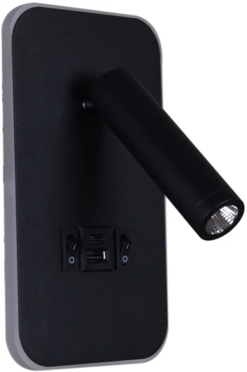 86204-9.2-001KT LED12W+USB BK Настенный светильник светодиодный Reluce 86204-9.2-001KT LED12W+USB BK (220V, выключатель)