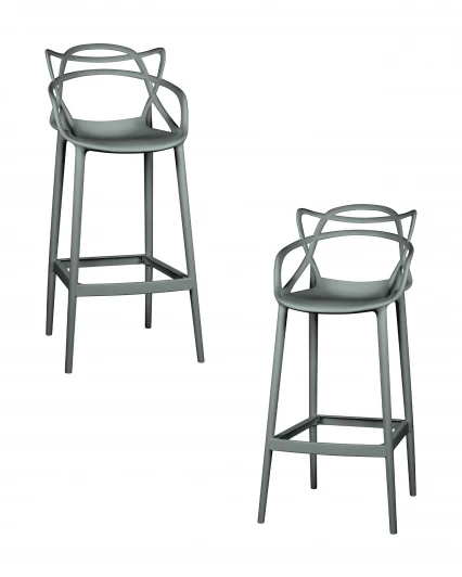 LMZL-PP601C-N2_P_GR-04 Набор 2 шт Стул барный DOBRIN MASTERS BAR (тёмно-серый (GR-04)) LMZL-PP601C-N2_P_GR-04 Dobrin D0000000000000013302