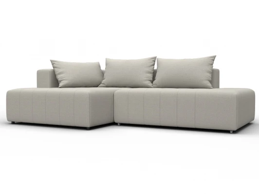 134809L Диван угловой Лига-103 НПБ угол левый (ДСП,Брус,Фанера,Рогожка/Бежевый) Лига Диванов 134809L