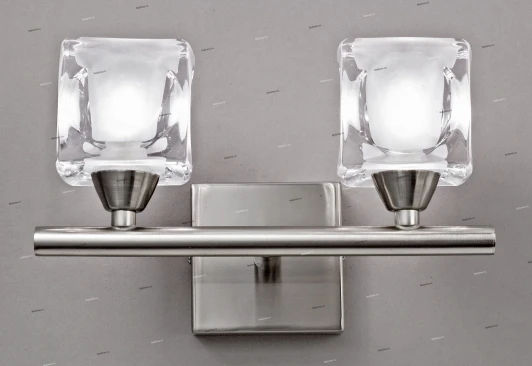 4030 Бра Mantra Cuadrax, 2 плафона, никель, прозрачный