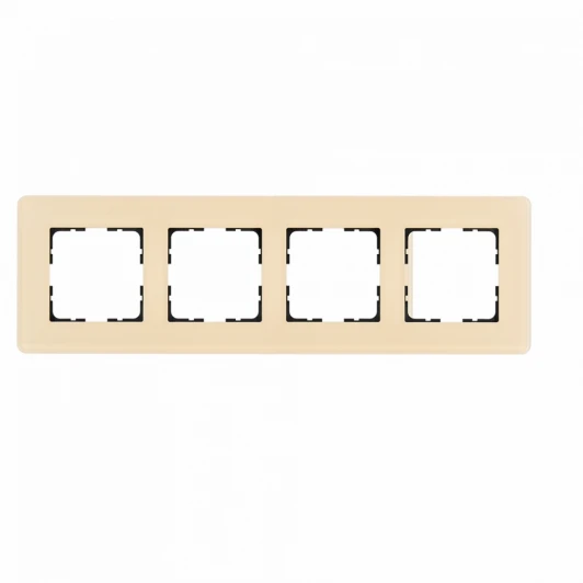 G1004GT-RM Рамка на 4 поста (тауп soft touch) Jasmart G-Glass G1004GT-RM