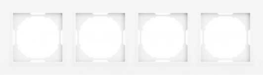 DEW21403 Рамка 4-я, Wave глянцевый белый Donel A07 DEW21403