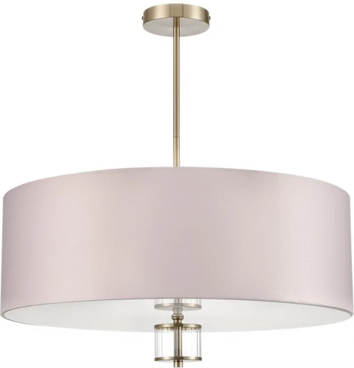 8109/7C Потолочная люстра на штанге Lumion Damona 8109/7C латунь титаниум/бежевый, металл/текстиль/стекло E14 7*40W 220V (круглые)