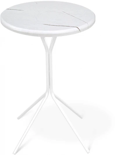 7968259304 Столик журнальный Sheffilton SHT-CT12-1 белый муар/белый мрамор от фабрики Sheffilton