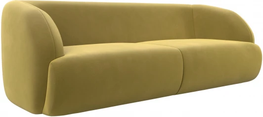 122197 Диван прямой Лига-041 (Желтый/Микровельвет) Лига Диванов арт.122197