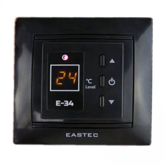 EASTEC E-34 черный Терморегулятор EASTEC E-34, черный в рамке Legrand