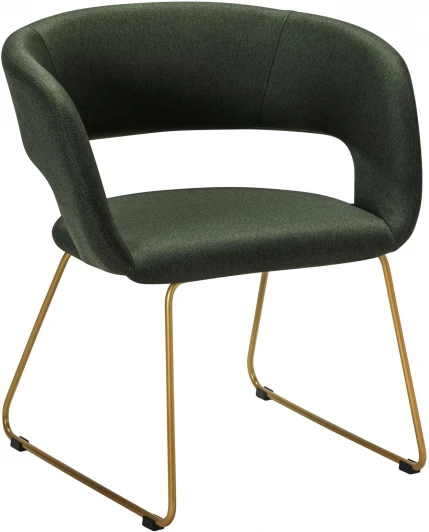 410131135h_Dark_Green Кресло Hugs тёмно-зеленый/Линк золото R-Home арт.410131135h_Dark_Green
