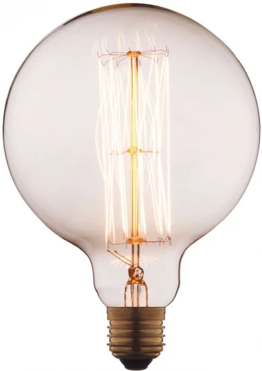 G12540 Ретро лампочка накаливания Эдисона E27 40 Вт теплое желтое свечение Loft It G125 G12540