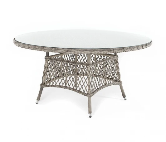 YH-T1661G-1 beige "Эспрессо" плетеный круглый стол, диаметр 150 см, цвет бежевый 4SIS YH-T1661G-1 beige