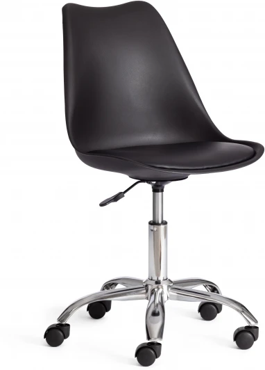 21551 Офисное кресло TULIP (mod.106-1) / 1 шт. в упаковке (Металл,Пластик /Черный,Хром)