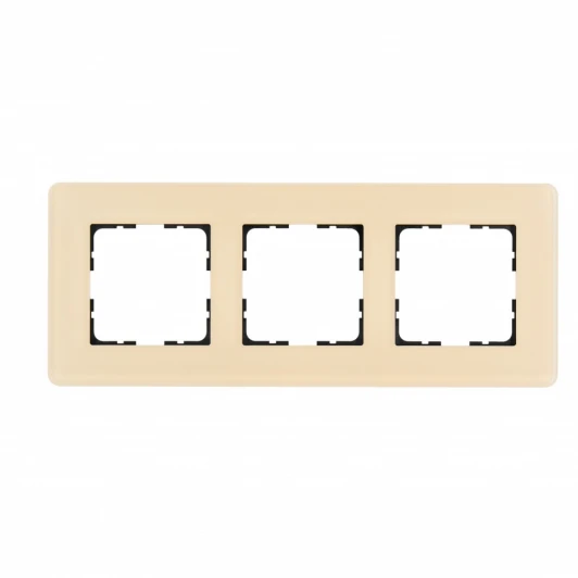 G1003GT-RM Рамка на 3 поста (тауп soft touch) Jasmart G-Glass G1003GT-RM