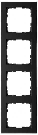 G1004PB Рамка на 4 поста (черный матовый) Jasmart G-Classic G1004PB