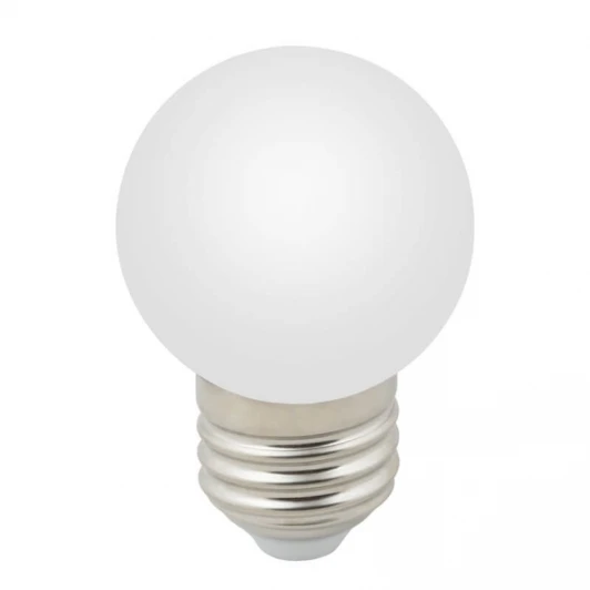 LED-G45-1W/3000K/E27/FR/С Лампочка светодиодная шар белая E27 1W 3000K Volpe LED-G45-1W/3000K/E27/FR/С