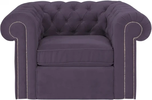 329825 Кресло Chesterfield ОГОГО (арт.329825), (Ткань/Фиолетовый)