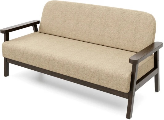 21933 Диван Arsko прямой Флори М венге рогожка бежевая