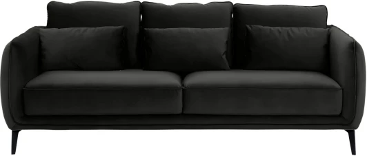 342355 Диван Amsterdam трехместный ОГОГО (арт.342355), (Ткань/Черный)