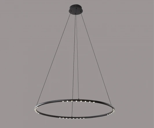 08557-80,19 Подвесной светильник диммируемый Kink Light Магни 08557-80,19 черный Led 35W с пультом ДУ (220V, на тросе, кольцо)