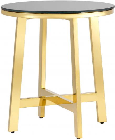 УТ000004642 Журнальный стол Stool Group 50*50 АЛЬБА золото стекло черное УТ000004642