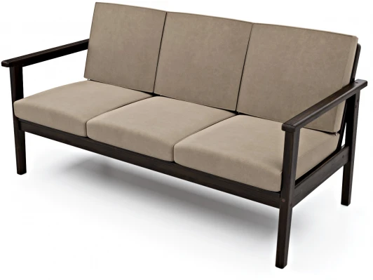 211033 Диван Arsko прямой Лориан Б венге велюр бежевый