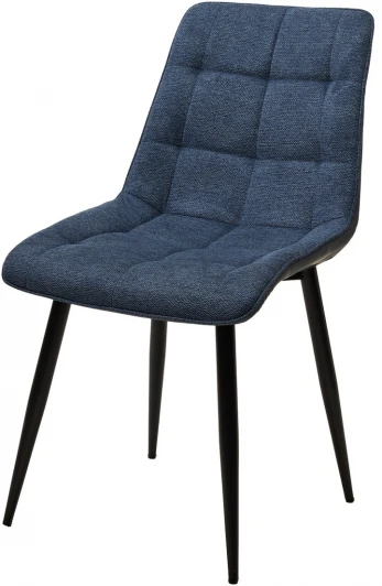 628M03713 Стул CHIC 1983-86 темно-синий меланж/ RU-03 синяя сталь/ черный каркас M-City 628M03713