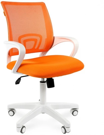 CHAIRMAN 696 white Компьютерное кресло CHAIRMAN 696 white (Пластик,Ткань,Сетка/Оранжевый)
