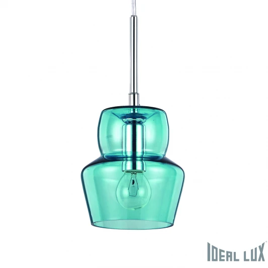 ZENO SP1 SMALL AZZURRO Подвесной светильник Ideal Lux Zeno SP1 SMALL AZZURRO (220V, на проводе, круглые)