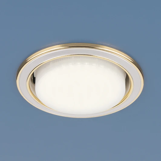 1036 GX53 WH/GD белый/золото Встраиваемый точечный светильник Elektrostandard 1036 GX53 WH/GD белый/золото